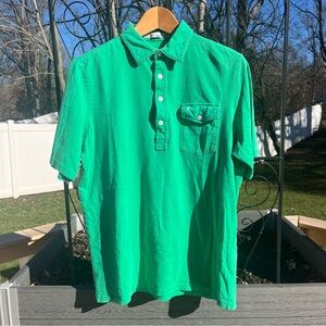 Criquet Classic Players 100% Cotton Short Sleeve Polo Shirt Kelly Green Size M